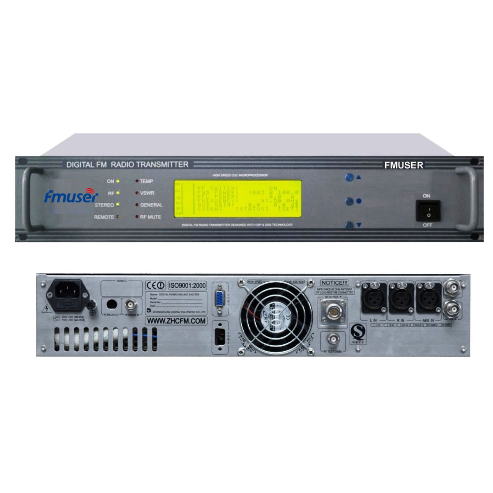 CZH618F-5W 2U Professional FM Broadcast Radio Transmitter CD-quality Broadcasting LCD Displayer